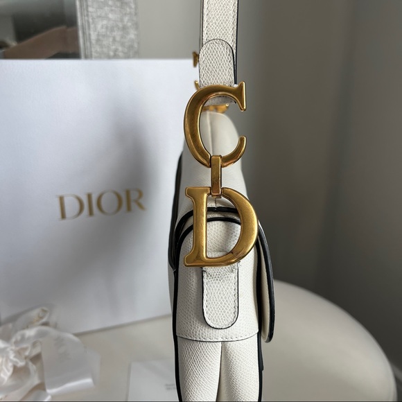 🕊SOLD! Dior saddle bag white leather (BAG ONLY) - Picture 9 of 15